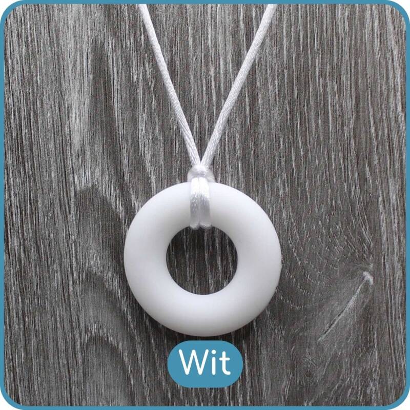 Bijtketting Ring wit - BabyKralen
