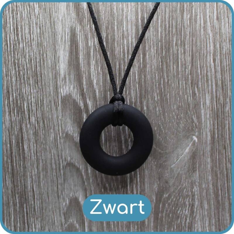 Bijtketting Ring zwart - BabyKralen