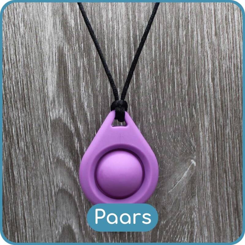 Bijtketting Plop-It paars - BabyKralen