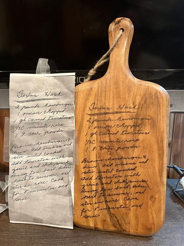 Recipe Cutting Board