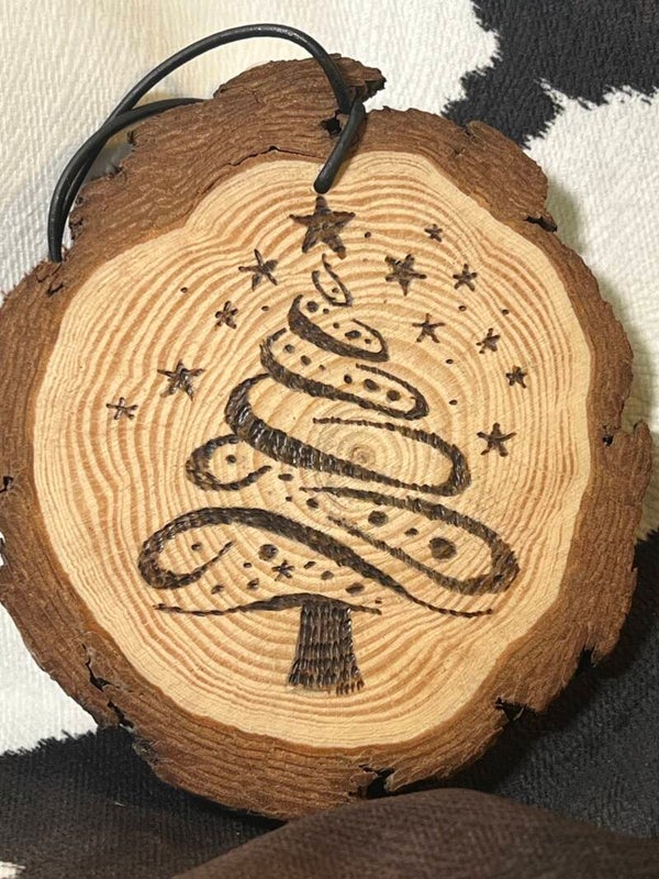 4. Swirly Christmas Tree Ornament