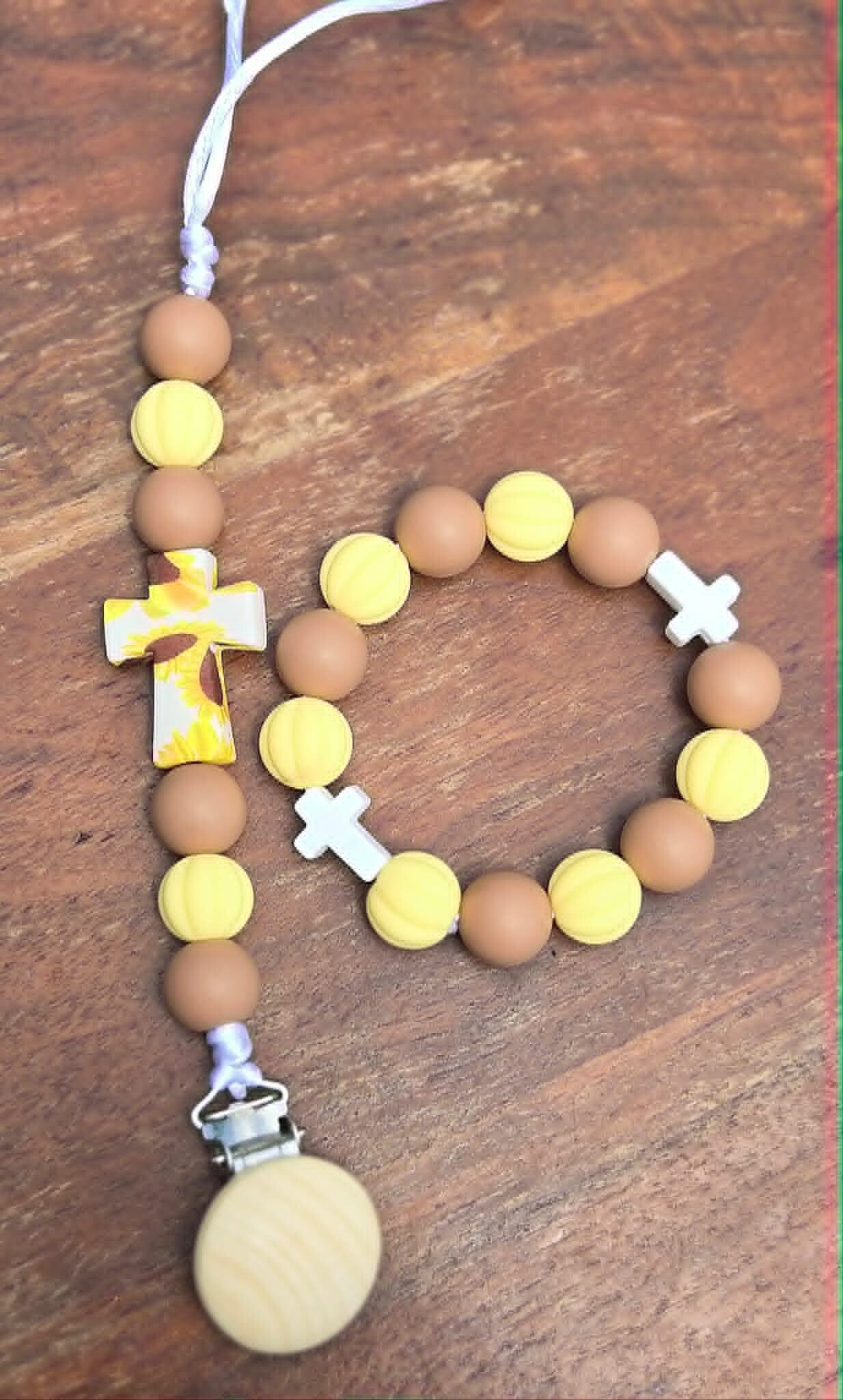 White Sunflower Cross