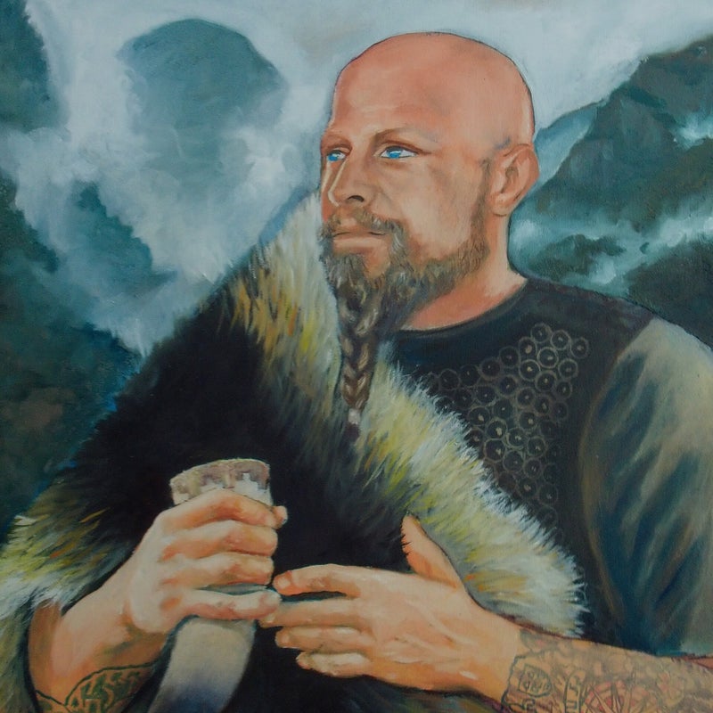 Hövding, 60x70 cm, Historisk romantik by Renata Edin