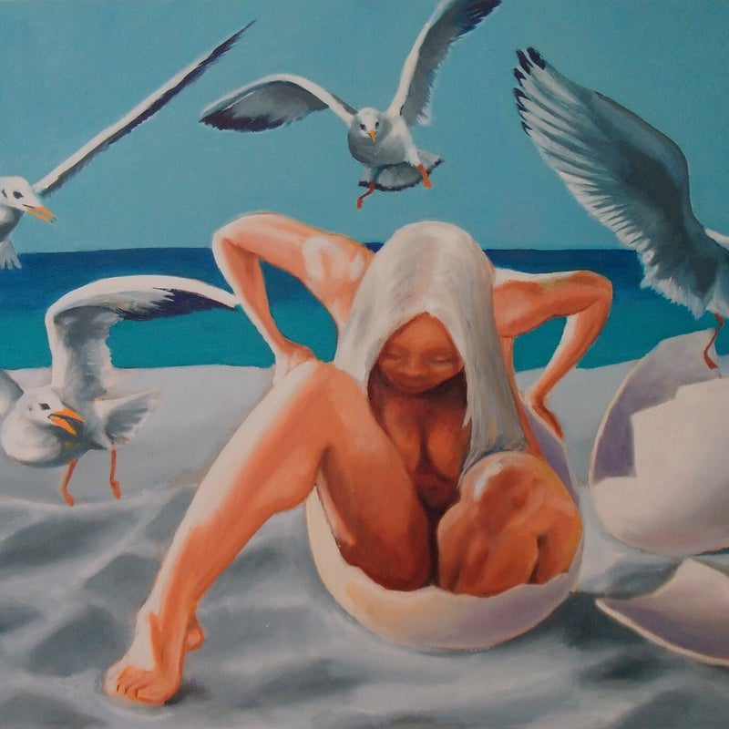 Newborn, 90x60 cm, Surrealism by Renata Edin