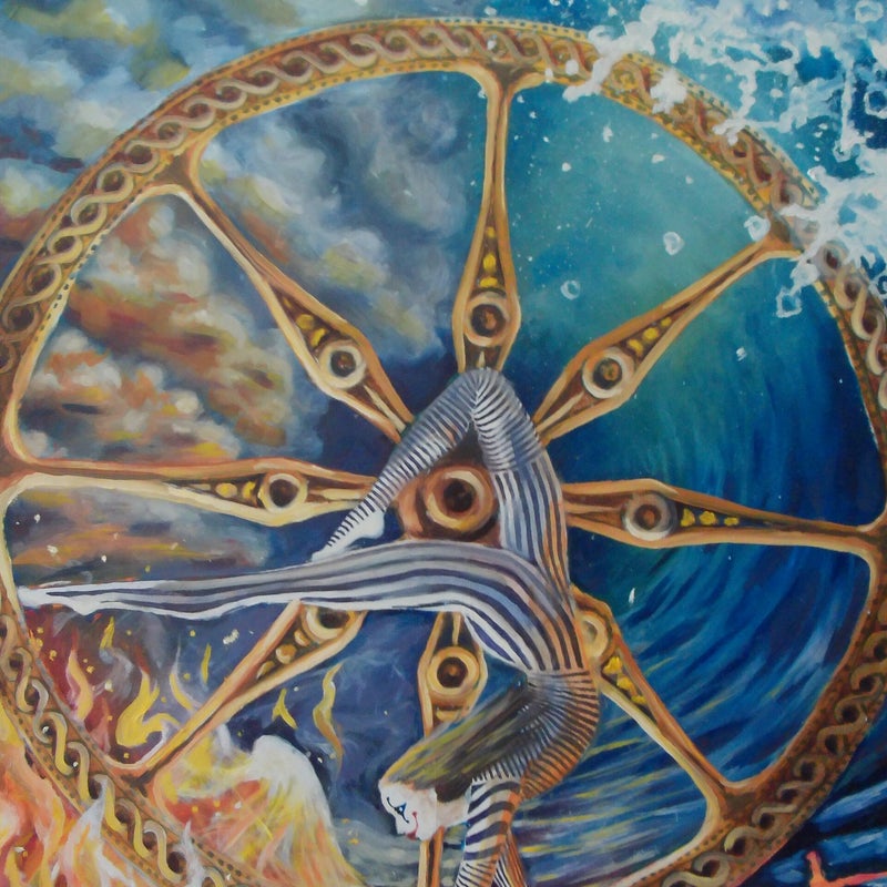 The Wheel, 58x76 cm, Surrealism by Renata Edin