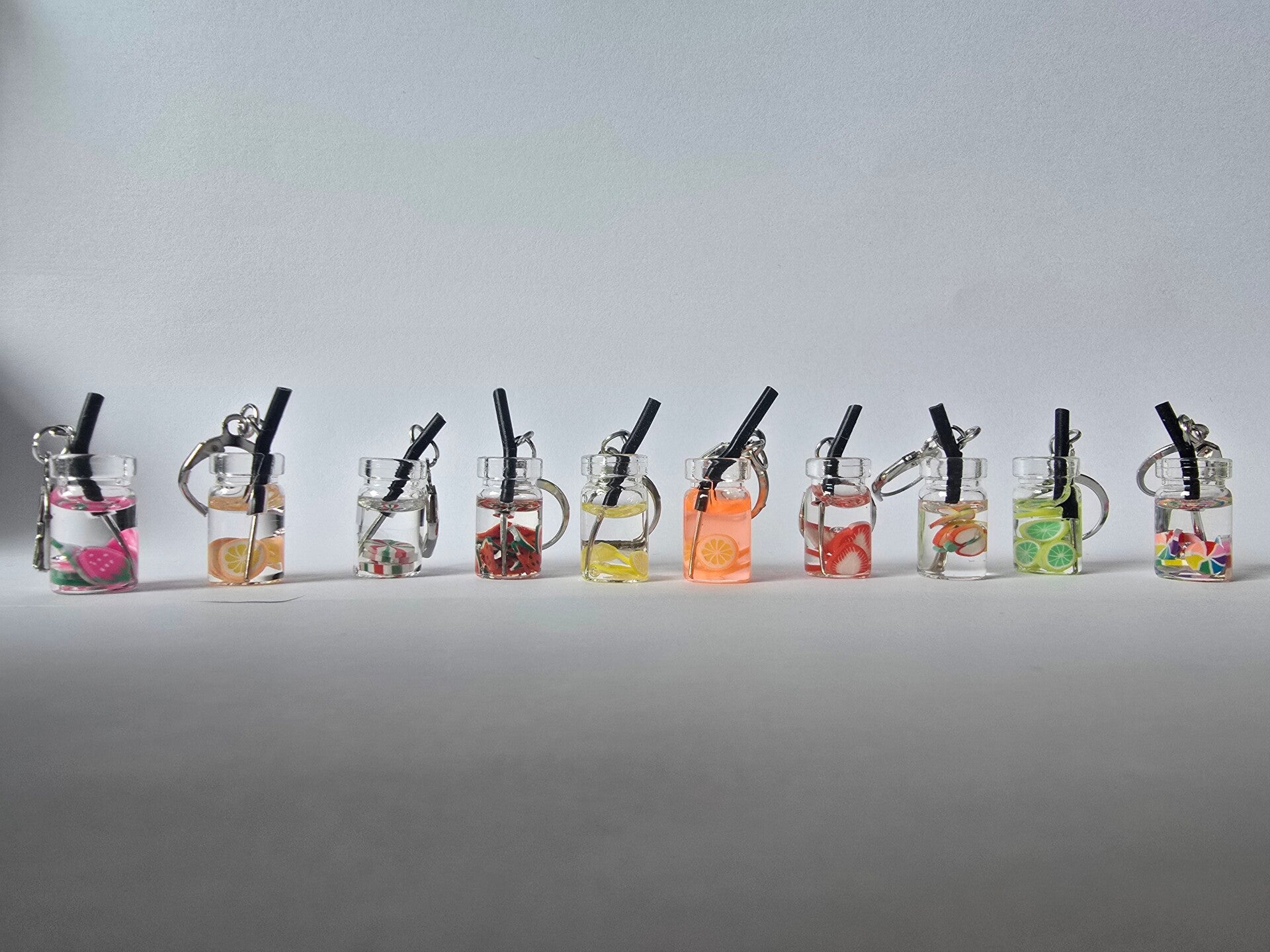 Maschenmarkierer Gläser mit Strohhalm