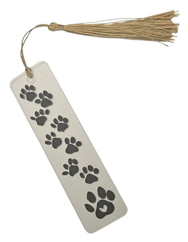 boeklegger in acryl met hondenpootjes