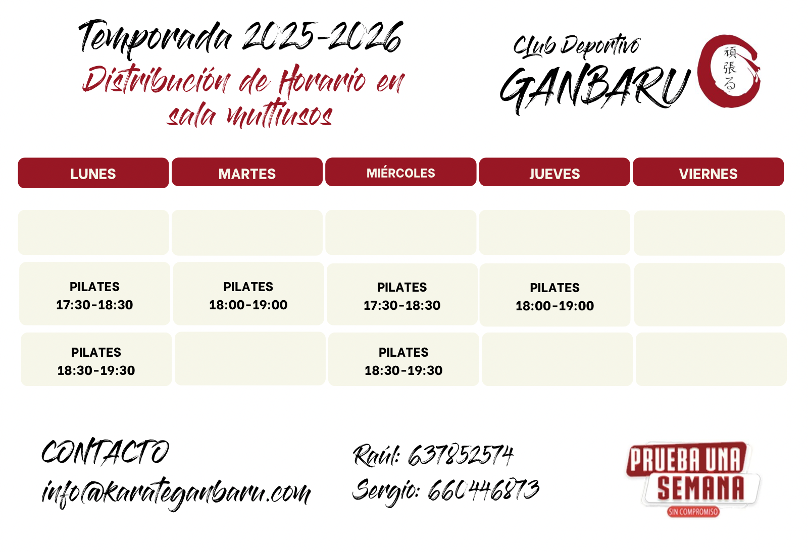 Horario Jiu Jitsu Brasileño