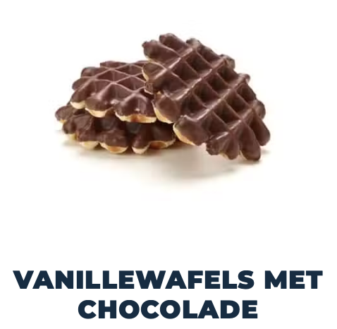 Doos vanillewafels met chocolade 700g