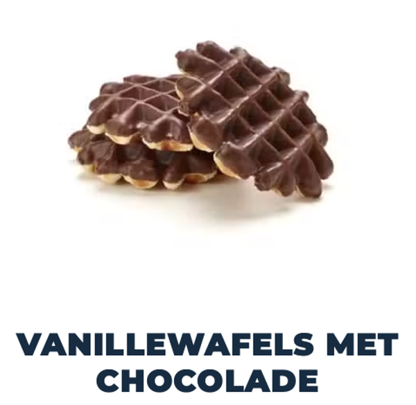 Doos vanillewafels met chocolade 700g
