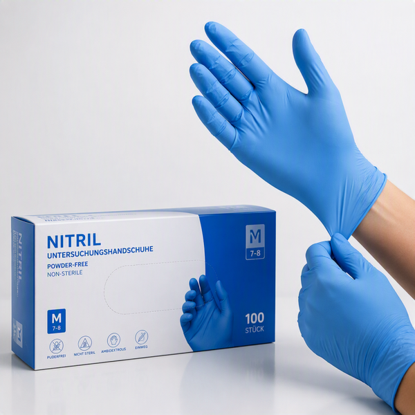 Puderfreie Nitrilhandschuhe