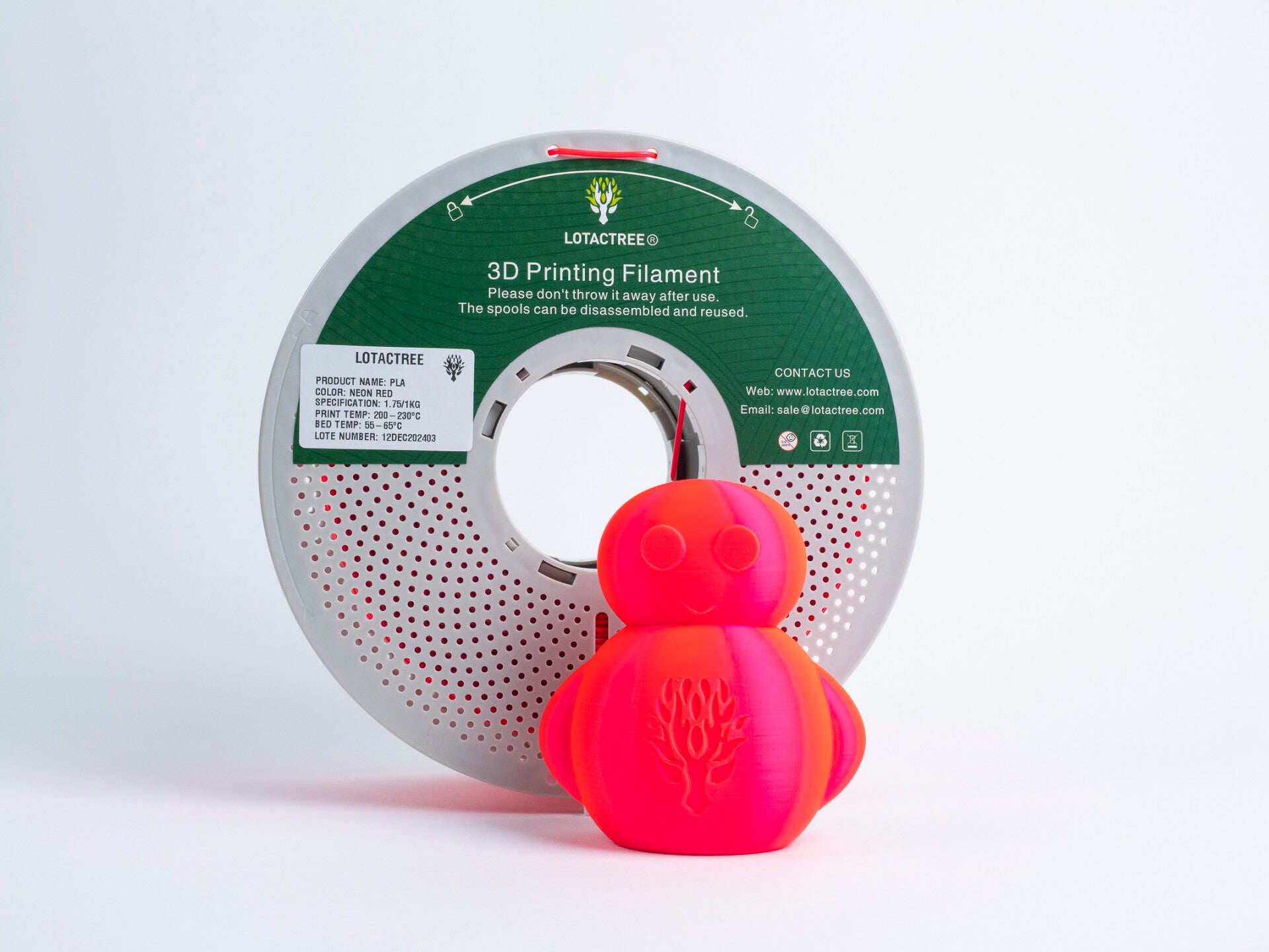 PLA Lotactree Neon Red