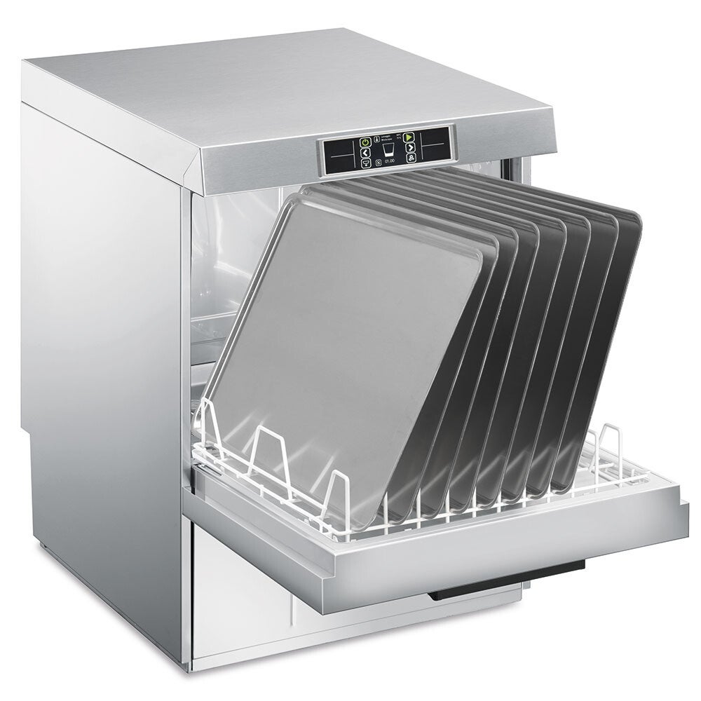 SMEG Geschirrspülmaschine TOPLINE für EN-Behälter, Körbe und Bleche UD526D HTR Klarspülsystem (Drucksteigerungspumpe)