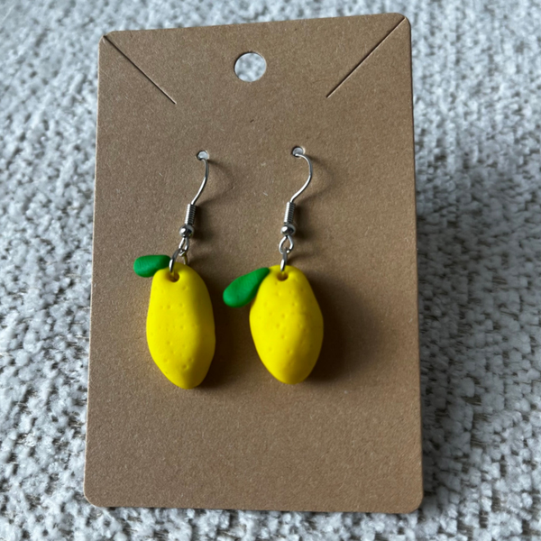 Bright lemon - zilverkleurige hanger