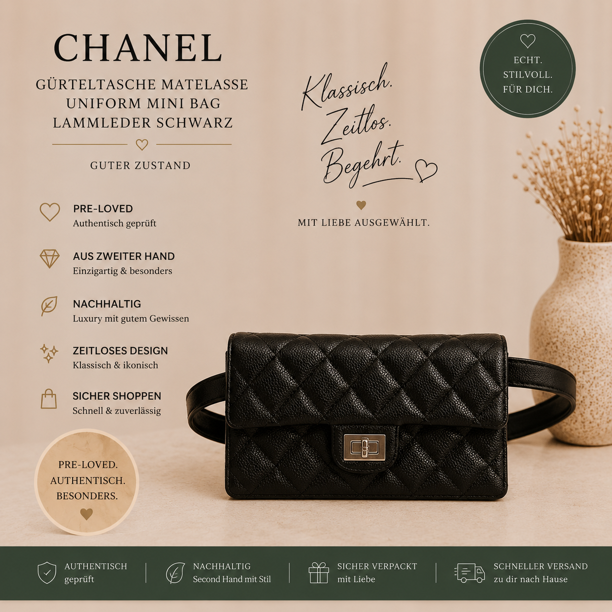 Chanel Gürteltasche Matelasse Bag Tasche Uniform Mini Bag 2.55