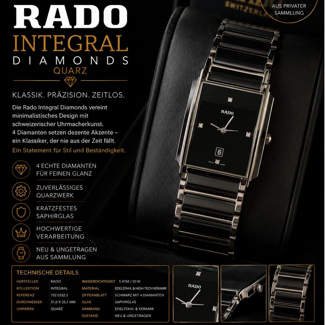 Rado Integral Diamonds Quarz 31 mm