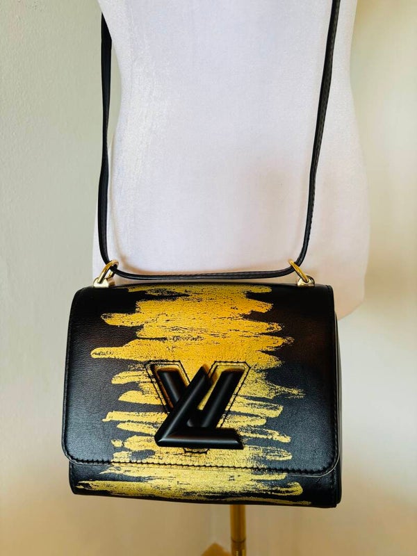 Louis Vuitton Twist PM Schwarz Gold Leder Tasche Limited Edition