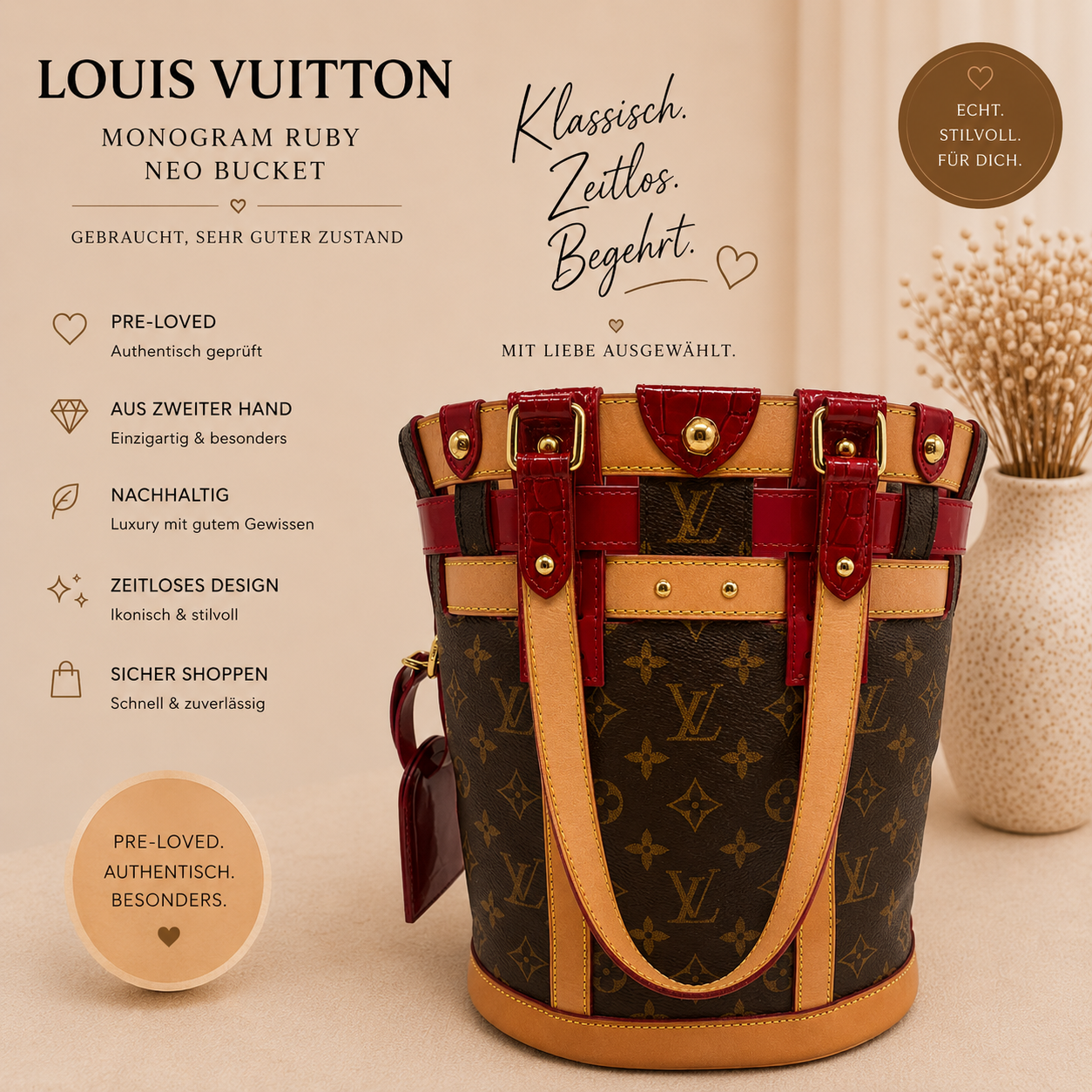 Louis Vuitton Monogram Ruby Neo Bucket