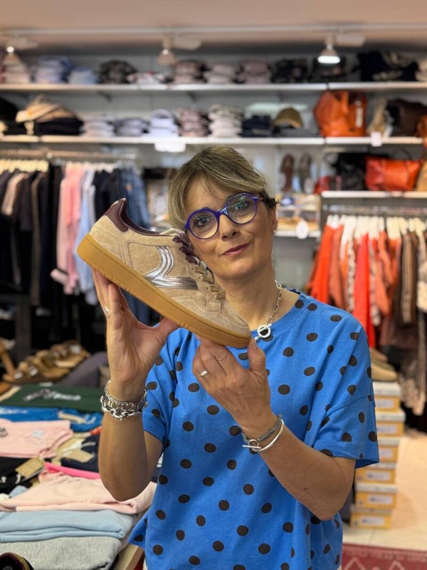 Baskets Victoria cuir et daim