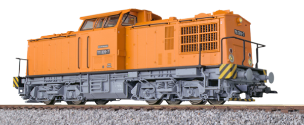 ESU 31768 Diesellok, H0, V100 DR, 111 009 DR, orange, Ep IV, Vorbildzustand um 1982, LokSound, Rauch, Kupplung DC/AC