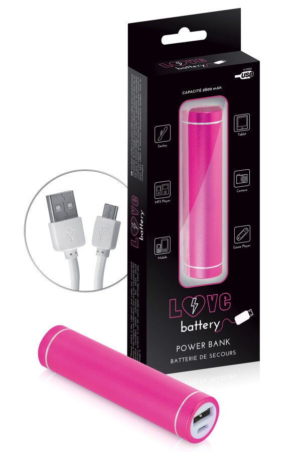 CHARGEUR LOVE BATTERY ROSE