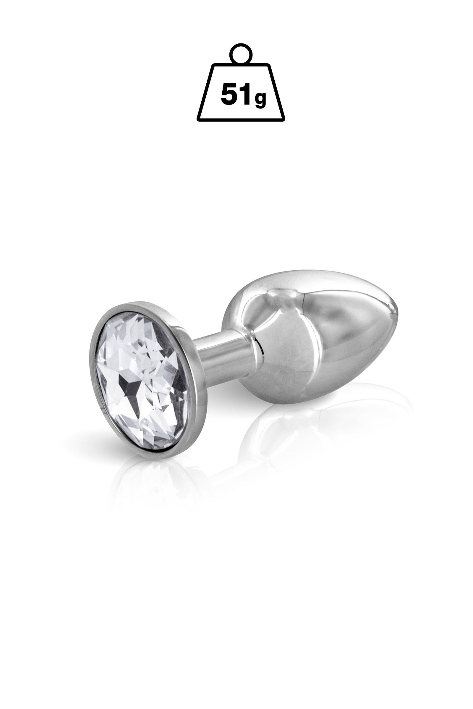 BIJOU ANAL ANGEL PLUG ARGENT TAILLE CLEAR S