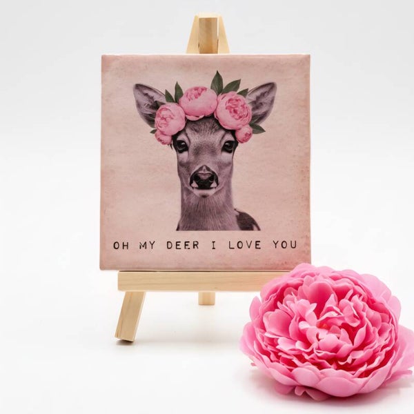 Tegeltje "Oh my deer i love you"