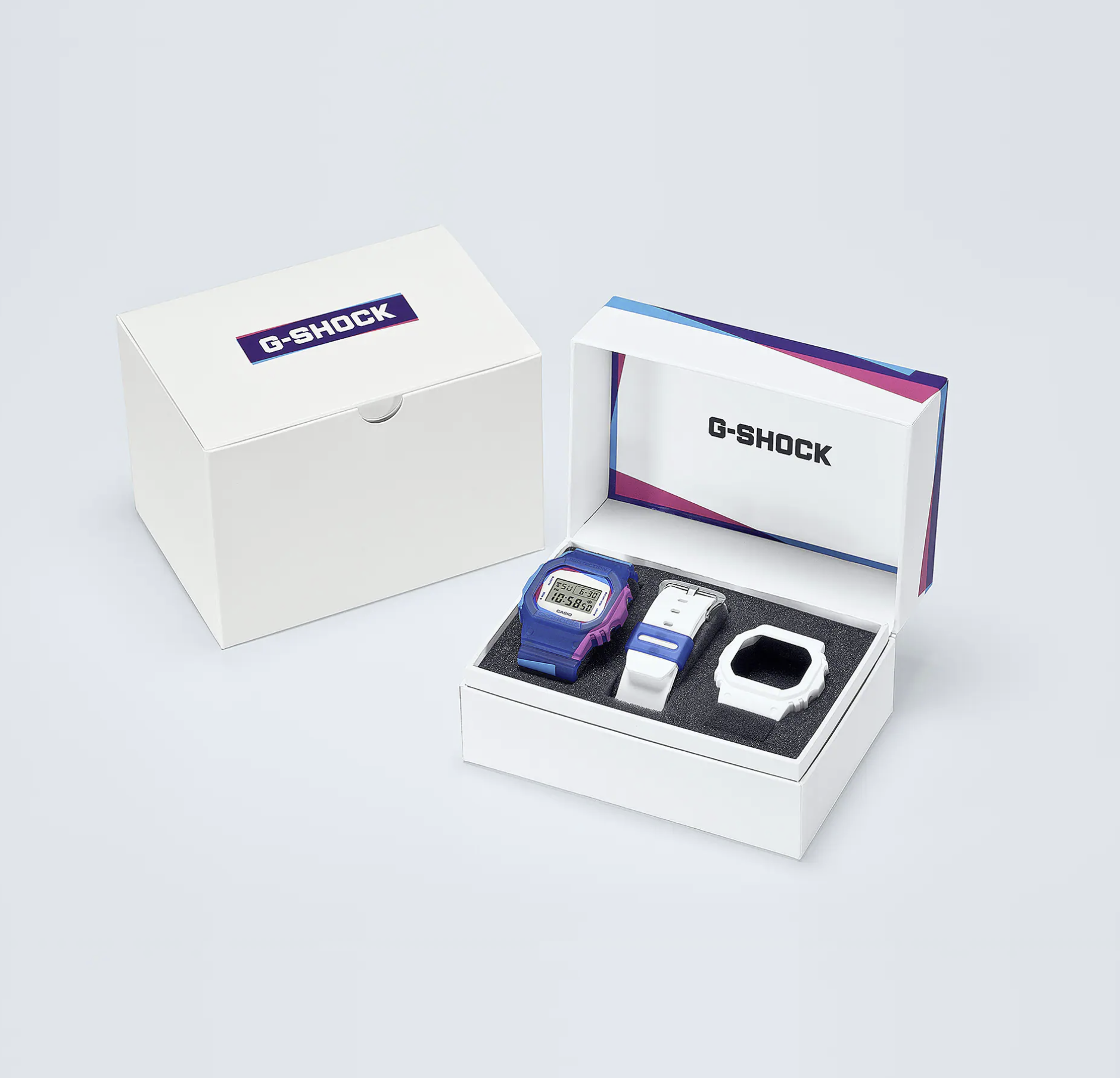 Casio G-Shock DWE-5600PR-2 | “Aurora Purple” | Interchangeable Bezel & Strap Set | Brand New