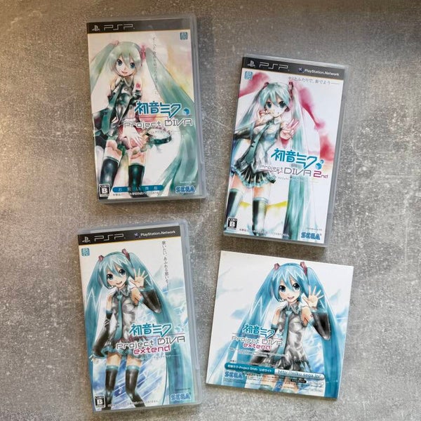 Hatsune Miku Project DIVA Collection + NFS VOCALOID extend REMIXIES CD Mega Bundle | PSP | Japan Import