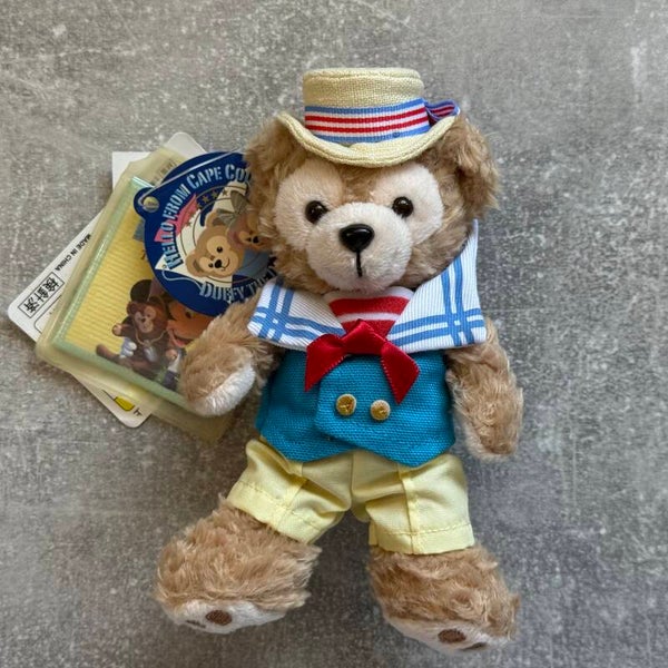 Tokyo DisneySea “Hello from Cape Cod” Duffy Plush Badge | 14 cm | With Tags | Japan Import