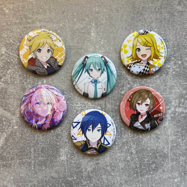 Hatsune Miku, Kagamine Rin & Len, Megurine Luka, Kaito & Meiko – 6 Badge Set | Sega | Piapro | Japan Import