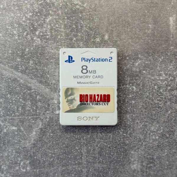 Sony PlayStation 2 8MB Memory Card | OEM | Vintage Biohazard Sticker | Japan Import