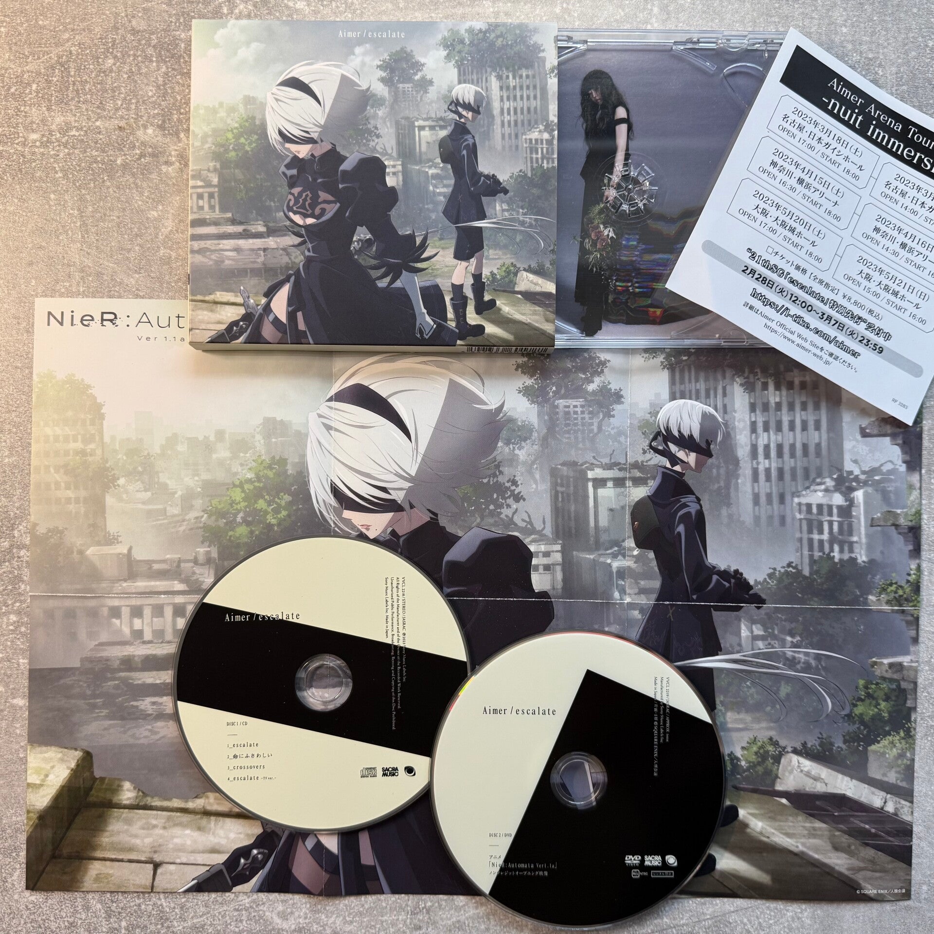 Aimer – escalate | NieR:Automata Ver1.1a | Limited Edition CD + DVD | Japan Import