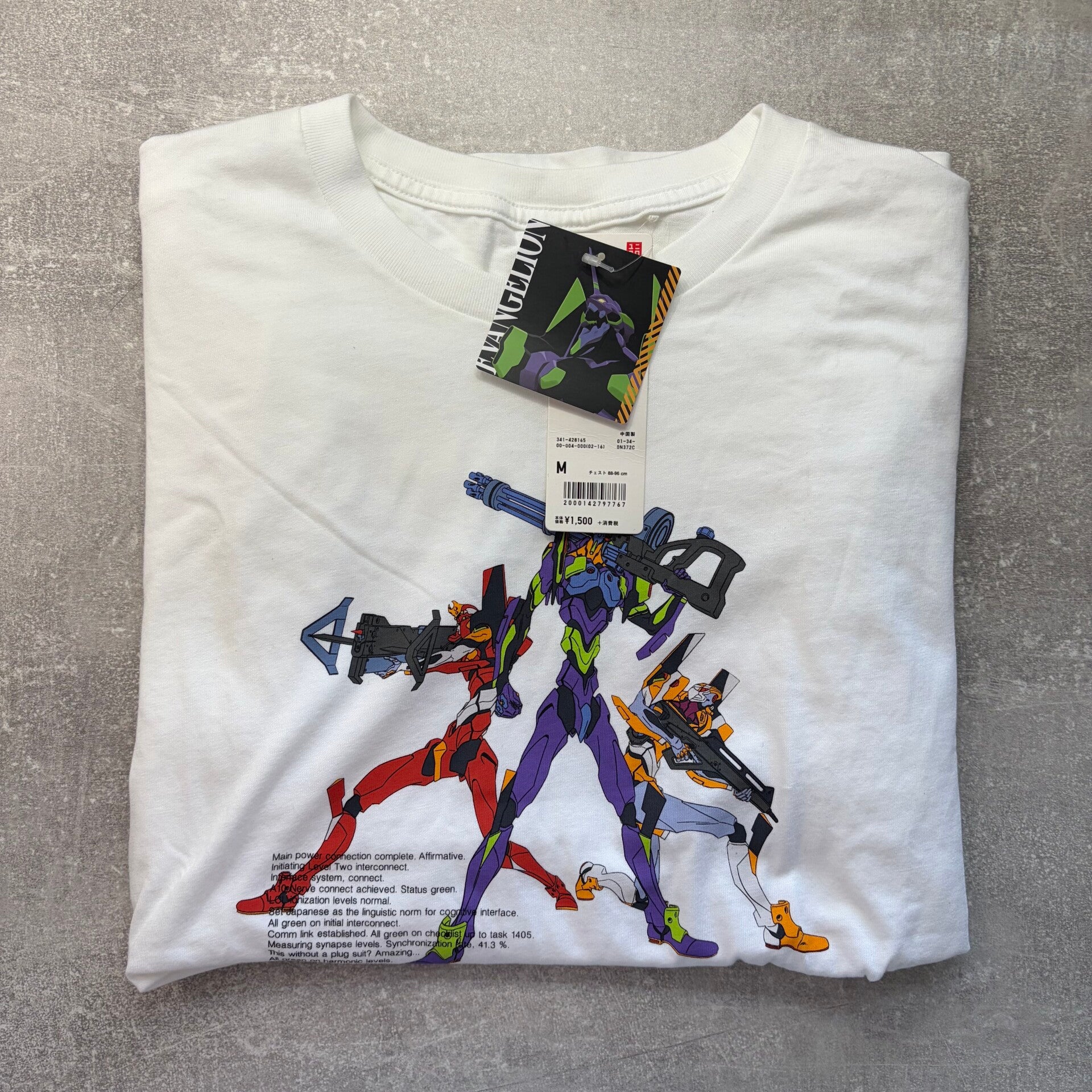 Uniqlo UT x Evangelion 3.0+1.0 EVA Units T-Shirt | Size M | Deadstock | New