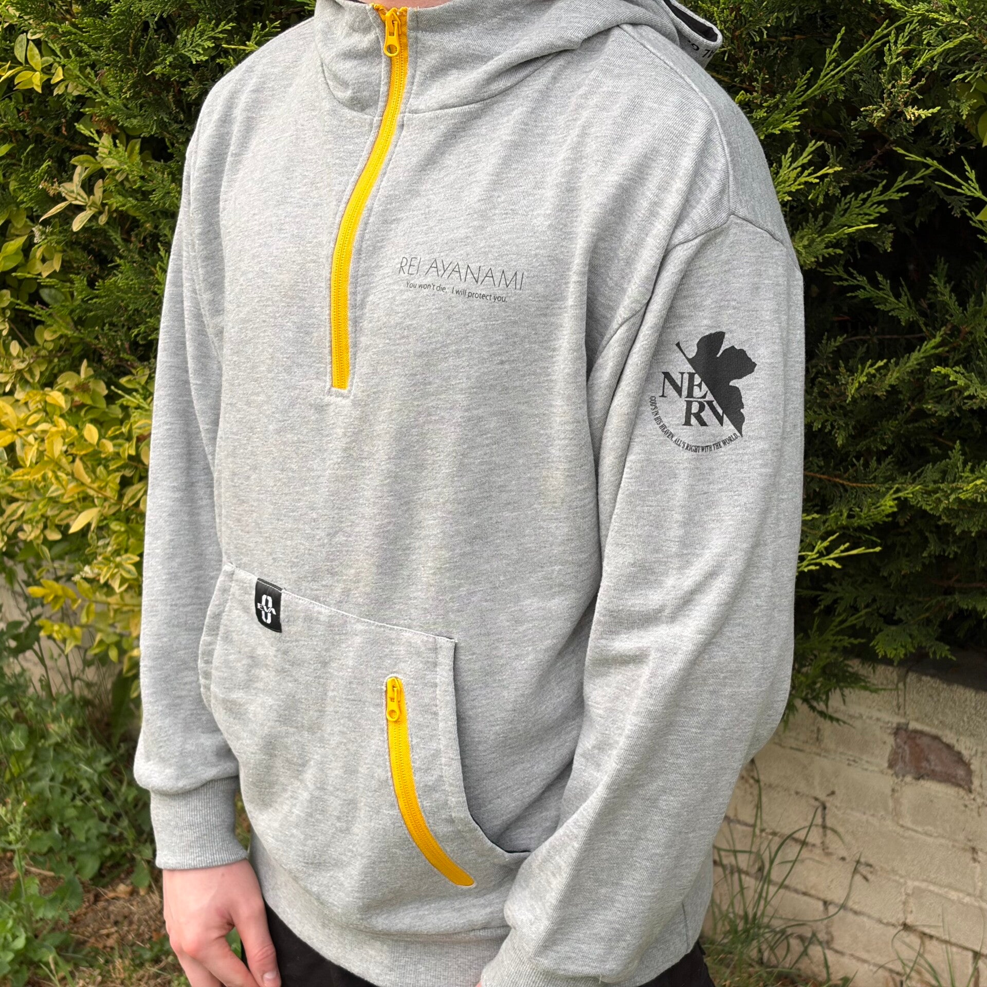 Evangelion Rei Ayanami NERV Techwear Hoodie | Size M | Japan Import
