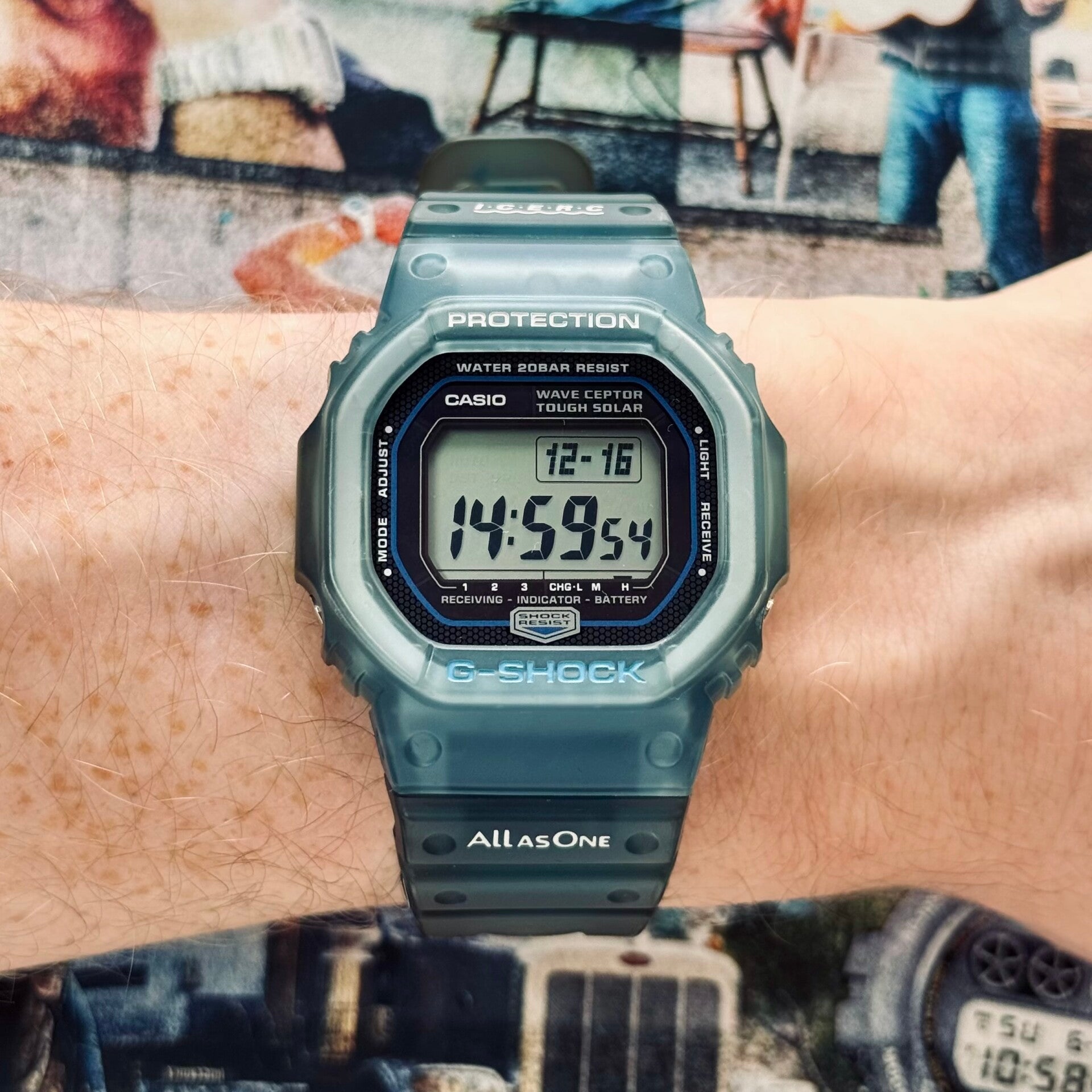Casio G-Shock GW-5600KJ-2 | ICERC collab | Clear Blue | Japan Import | Ultra Rare Vintage watch | Pre-owned
