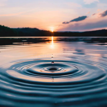 Ripples in water at sunset, symbolising emotional boundaries and self-protection from narcissistic behaviour.