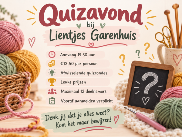 Quiz avond bij Lientjes Garenhuis