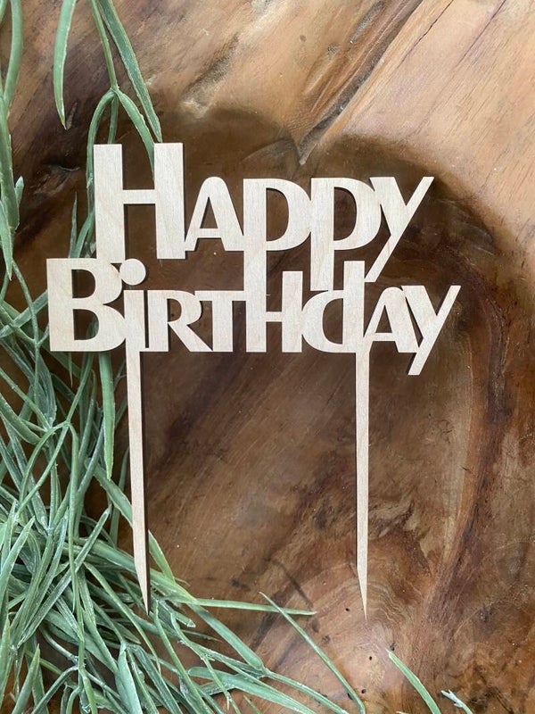 Cake Topper "Happy Birthday", Variante 2