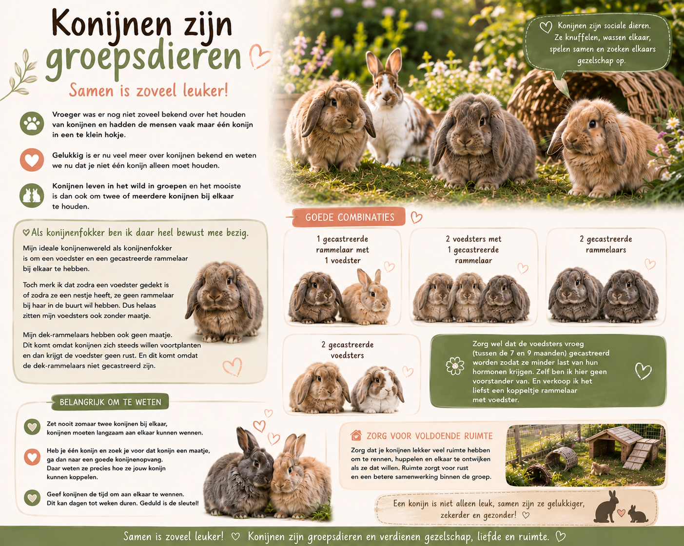 Konijnen zijn groepsdieren