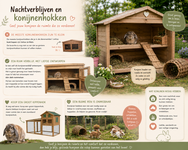 Nachtverblijven en konijnenhokken