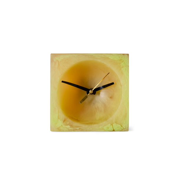 HKLiving - Resin table clock soft yellow