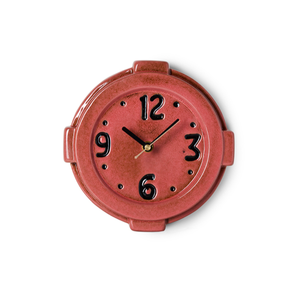 HKLiving - Retro ceramic wall clock pink
