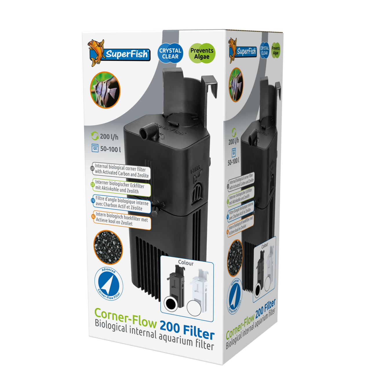 SF CORNERFLOW 200 FILTER 200 L/H ZWART