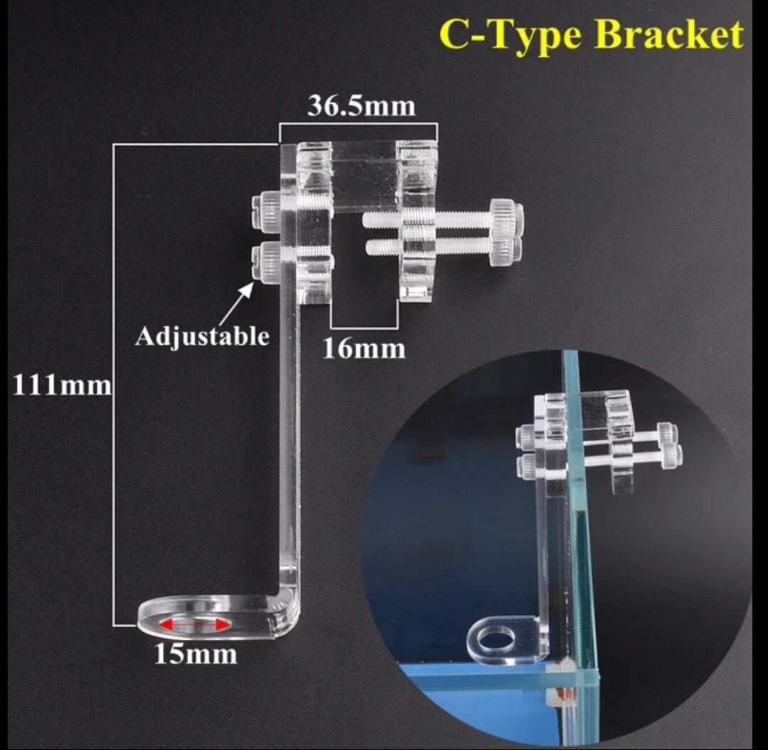 Vlotter bevestiging aquarium verstelbaar