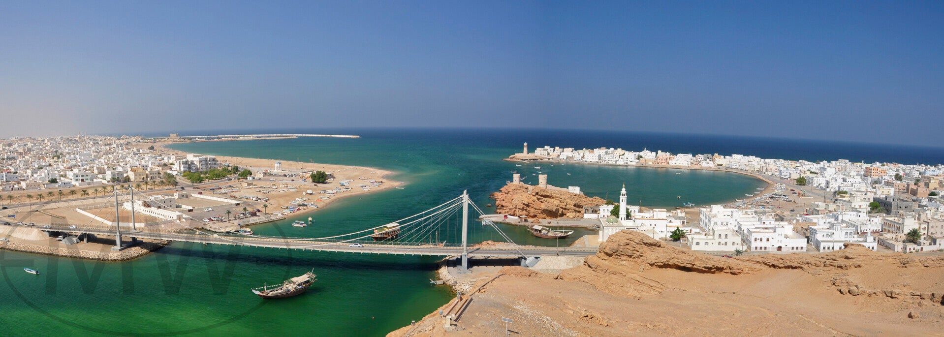 Panoramabild - Hafenstadt Sur, Oman (6342x2265 Pixel)
