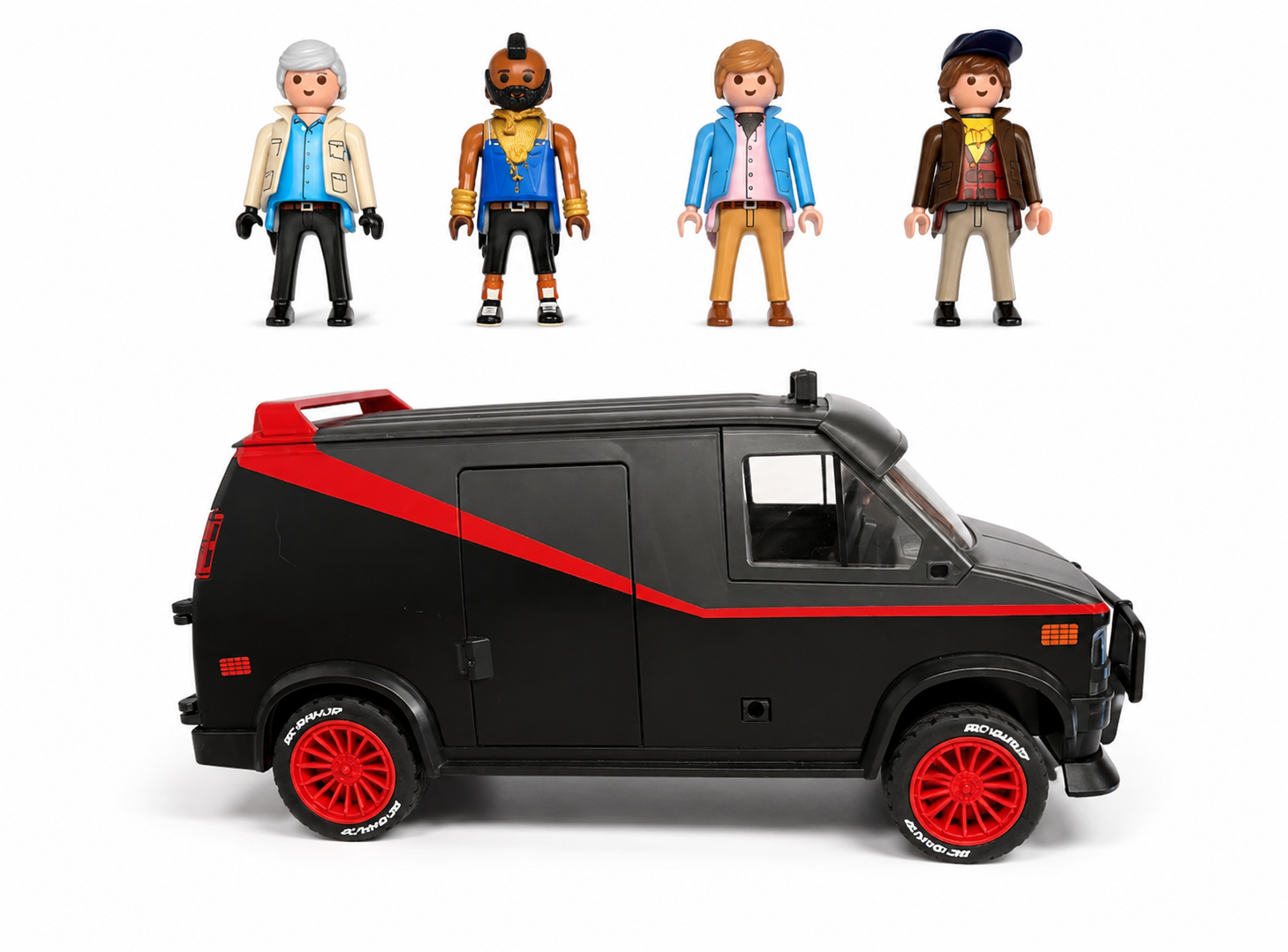 The A-Team Van met 4 figuren - displaymodel / incompleet