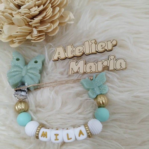 Attache tétine Pailleté