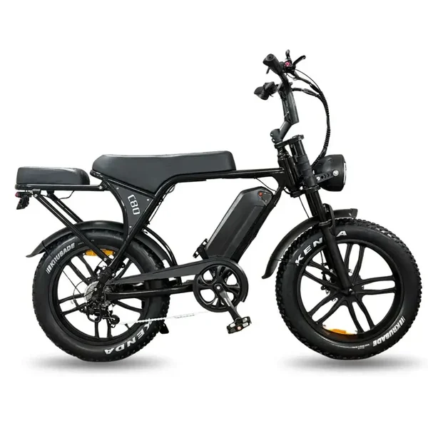 Ouxi C80 - Fatbike - Hydraulische Remmen - Zwart hoogglans