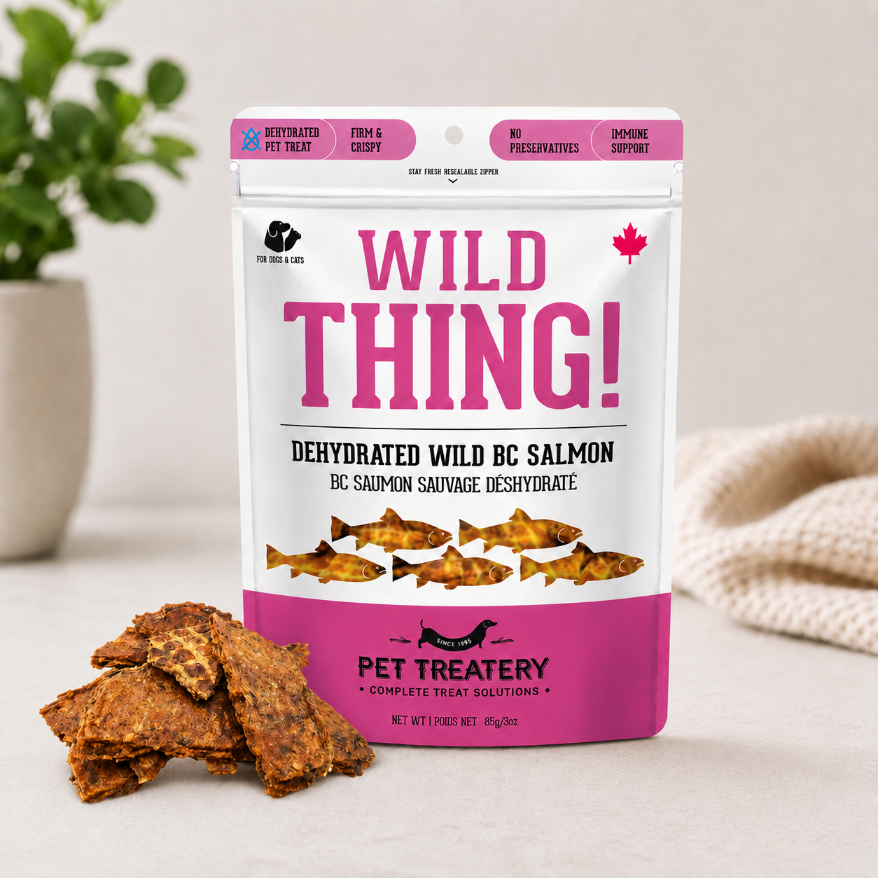 Wild Salmon Treats for Dogs & Cats (Dehydrated)